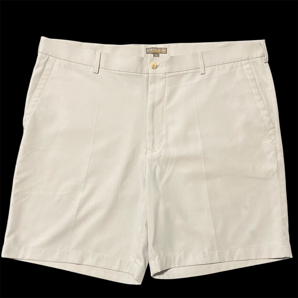 Peter Millar Crown Sport Mens Gray Performance Golf Shorts Size 40 RN100308
